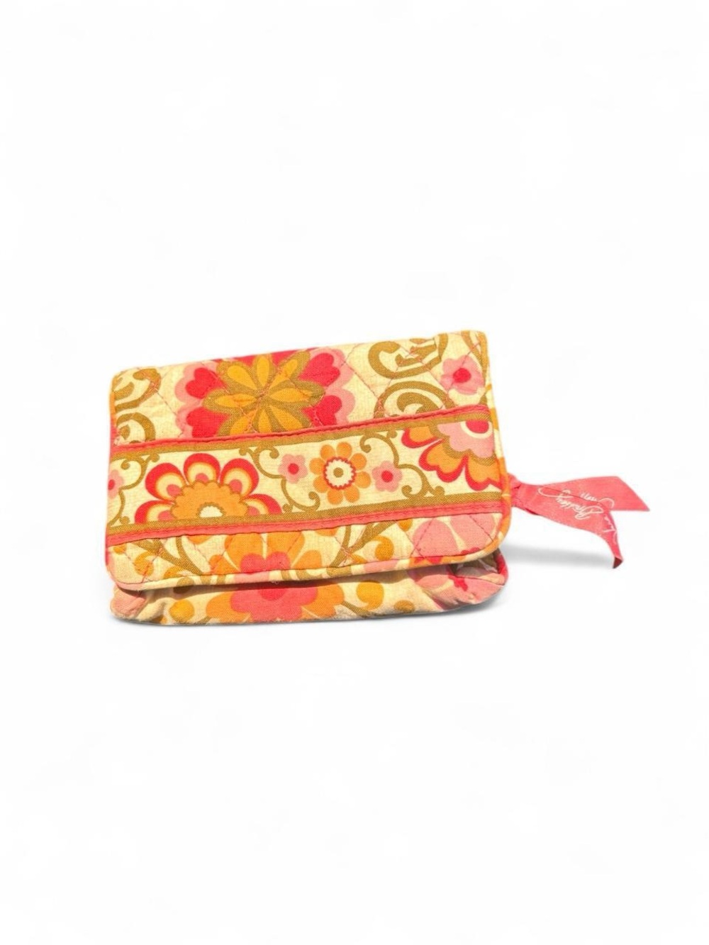 Vera Bradley Quilted Cotton Kisslock Wallet Floral Retro Kitschy Wallet 70 Style